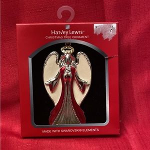 Harvey Lewis Christmas Ornament Angel, Swarovski.